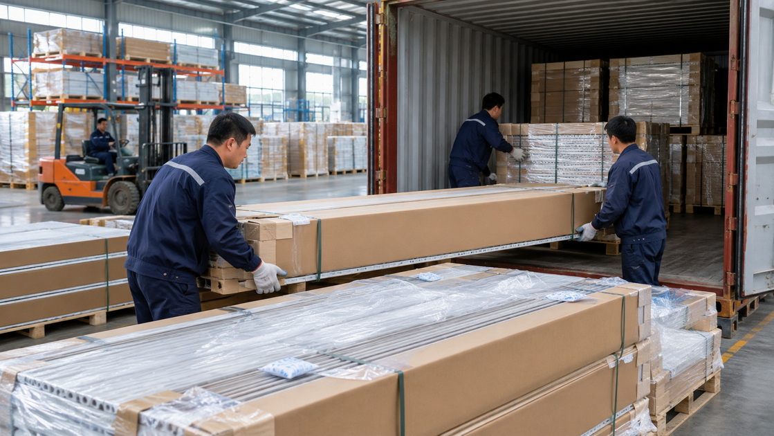 Fluted Wall Panel Container Loading Fluted Wall Panel Container Loading