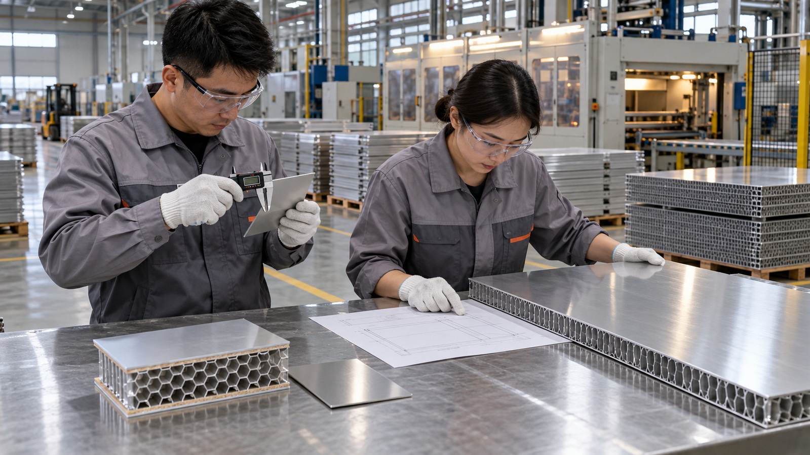 Aluminum Honeycomb Panel Factory Quality Inspection Aluminum Honeycomb Panel Factory Quality Inspection