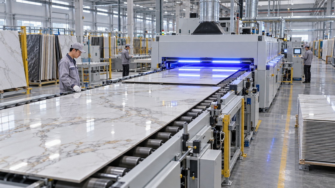 UV Marble Wall Panel Factory Production Line UV Marble Wall Panel Factory Production Line