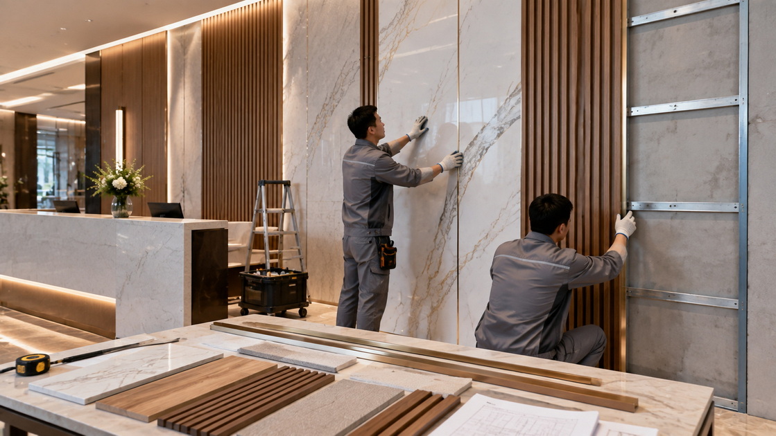 Commercial Feature Wall Installation Commercial Feature Wall Installation