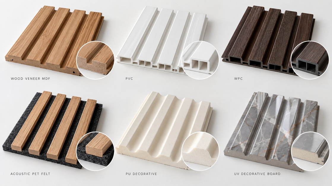 Fluted Ceiling Panel Material Comparison