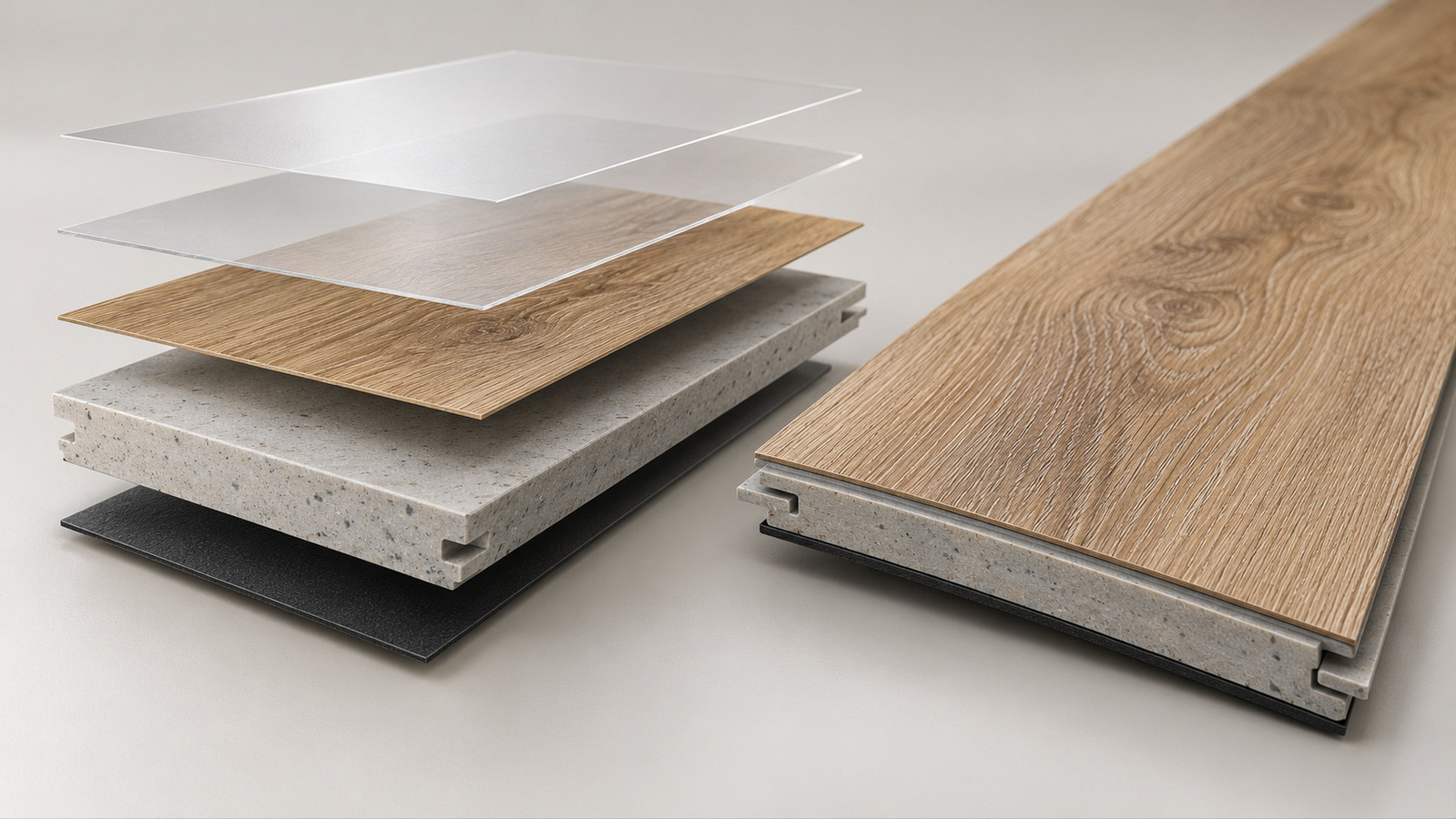SPC Flooring Construction And Surface Details