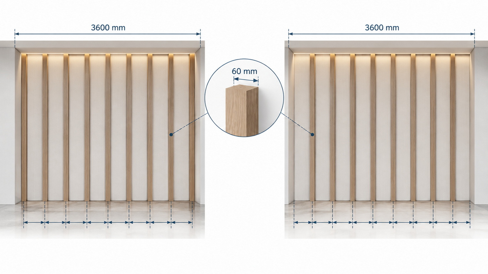 Board And Batten Spacing Layout Comparison